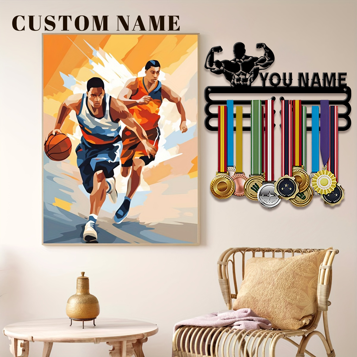 Health & Wellness Website - custom Health, fitness Metal medal display