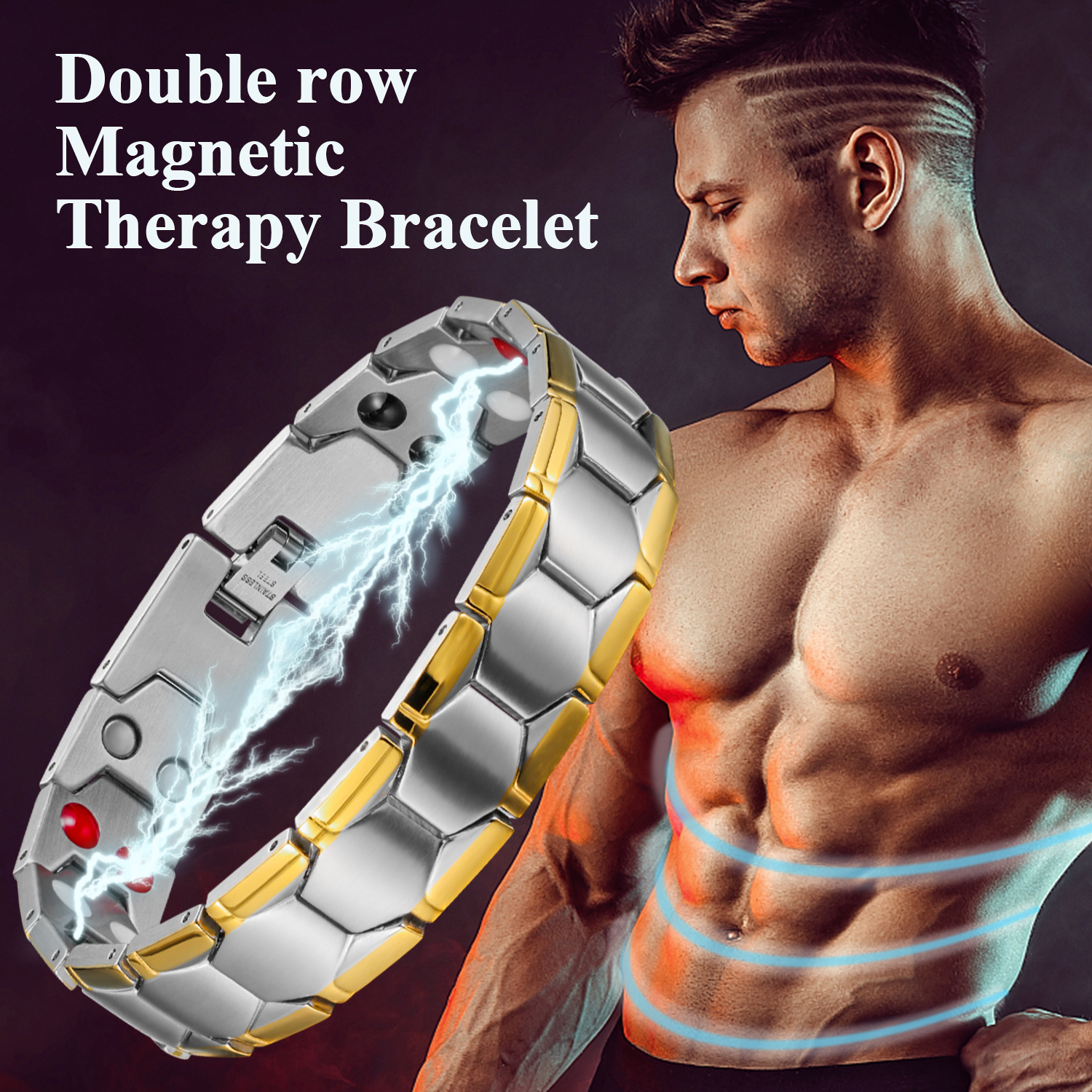 Health Wellness Bracelet - Fashionable Strength Magneitc Therapy Bracelet for