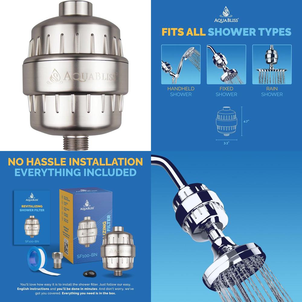 Health & Wellness Website - High Output AquaBliss Shower Filter -