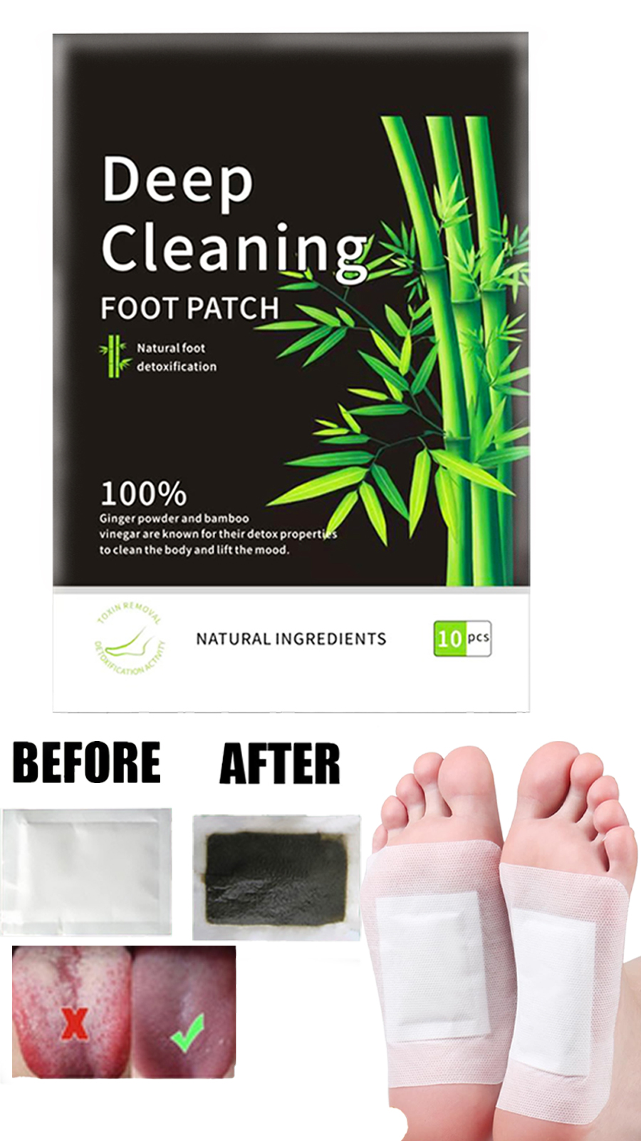 Detox Foot Patches Pads Natura - огляд і ціна Detox Foot Patch